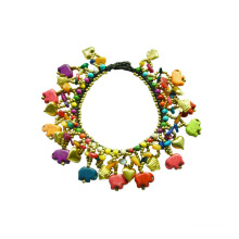 Wholesale Fashion Jewelry Turquoise Bohemian Style Elephant Bracelet